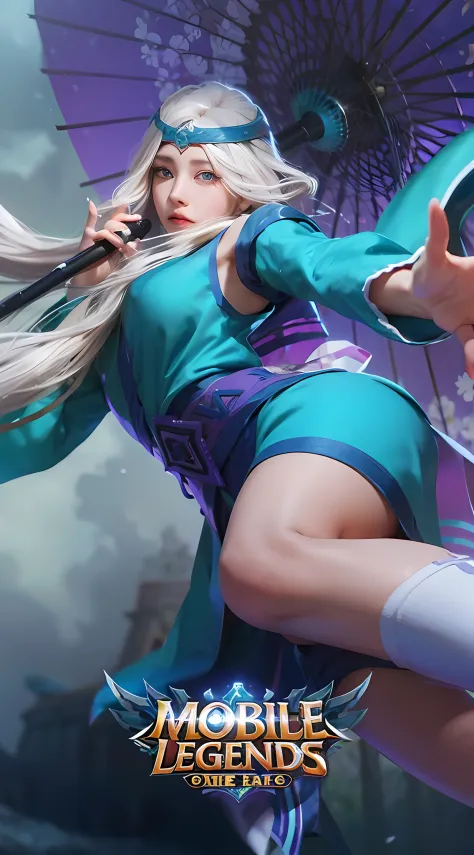 kagura, white hair