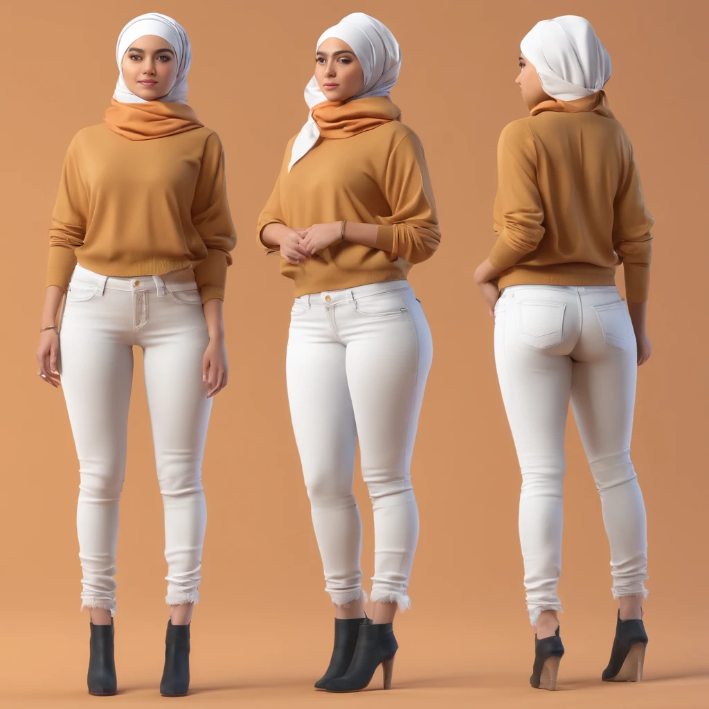 A woman in a hijab poses for a picture - SeaArt AI