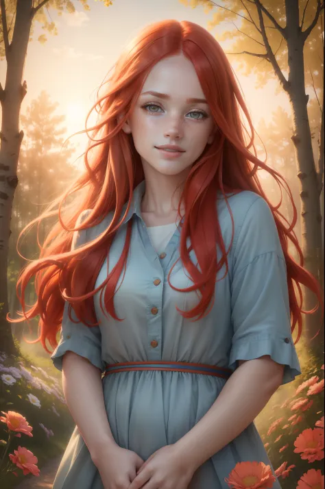 (best quality,8k,highres,masterpiece:1.2),ultra-detailed,(photorealistic:1.4) raw photo,1girl,red hair,portraits,vivid colors,sh...