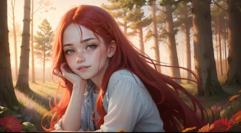 (best quality,8k,highres,masterpiece:1.2),ultra-detailed,(photorealistic:1.4) raw photo,1girl,red hair,portraits,vivid colors,sh...