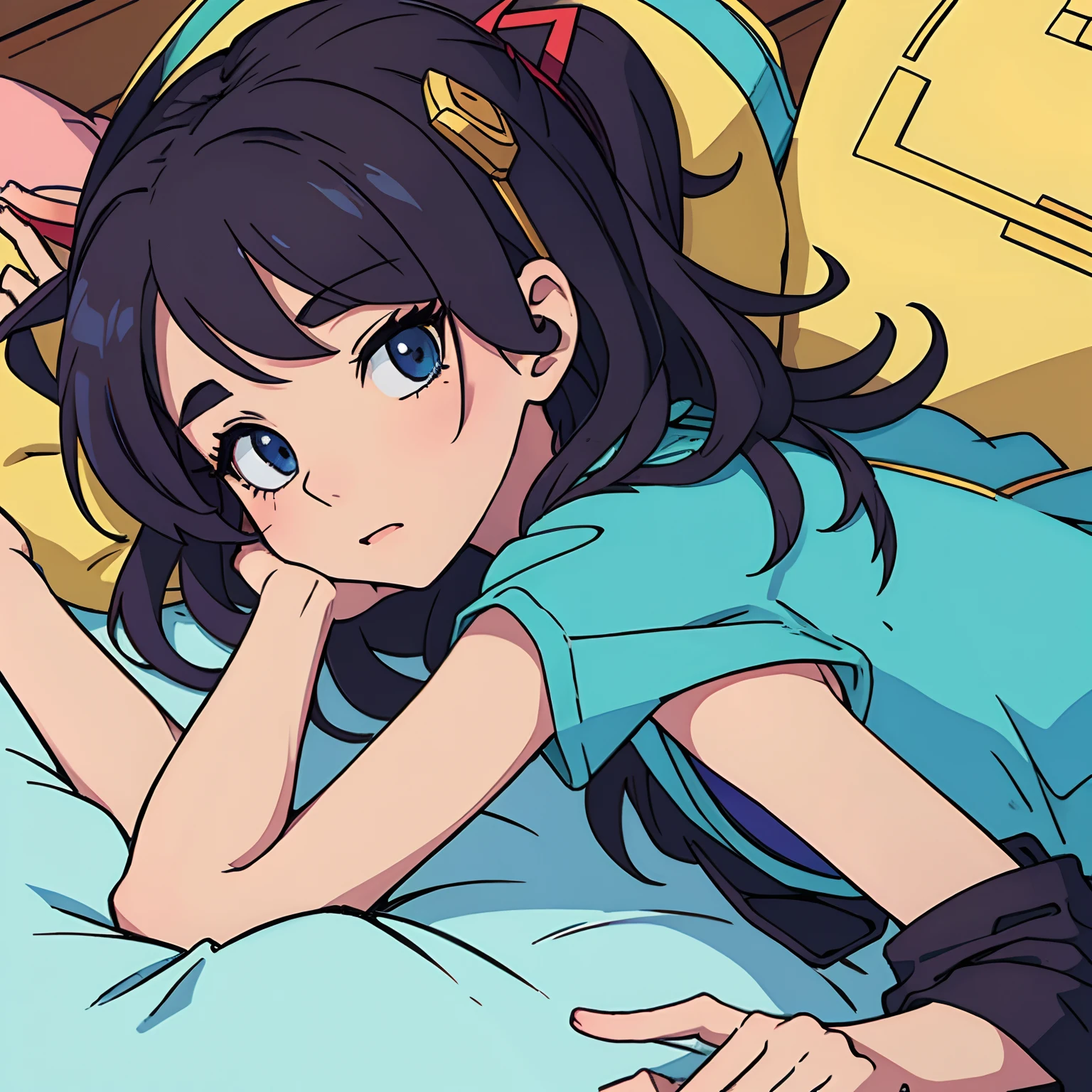 Anime Girl lying on bed - Imgur