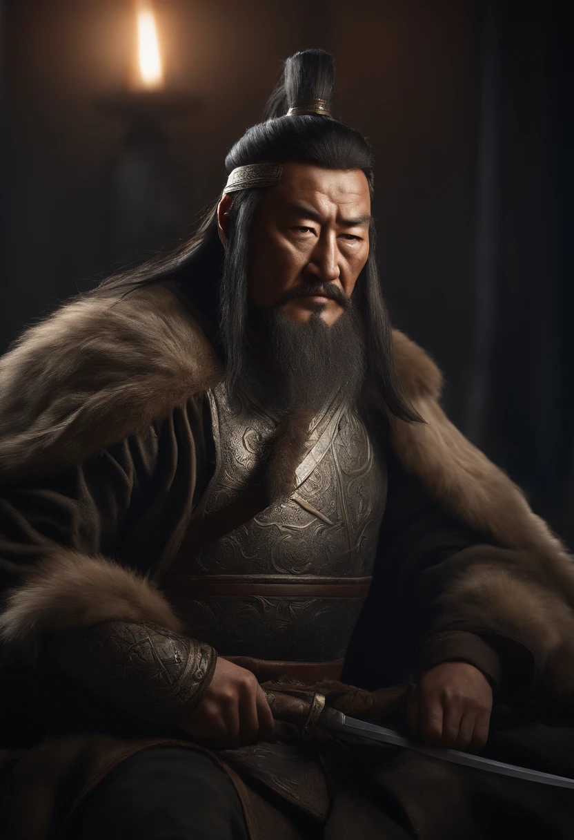 Genghis Khan Looking at the ca SeaArt AI