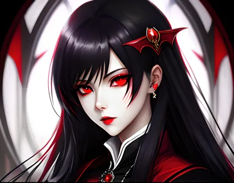 Royal, vampire, red eyes, anime, female