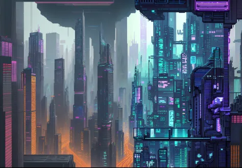 a close up of a city with a lot of tall buildings, cyberpunk pixel art, cyberpunk background, cyberpunk dreamscape, cyberpunk cityscape, detailed cyberpunk illustration, cyberpunk vibes, detailed neon cyberpunk city, cyberpunk city, intricate cyberpunk cit...