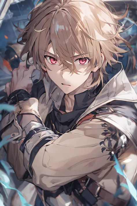 masterpiece, best quality, high quality, 1boy, solo, male focus, looking at viewer, upper body, sieg_fate