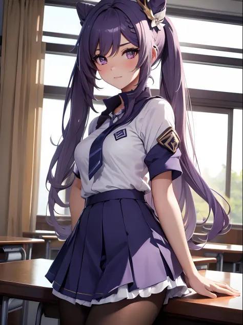 Beautiful sexy girl in school uniform shiny, Stylish