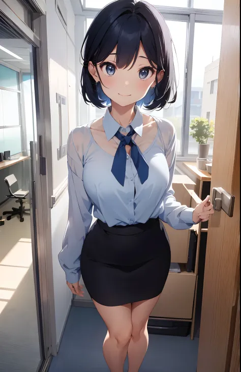((s Office、In the company、office building、Office、Beauty Secretary)), unparalleled masterpiece ever, Perfect Artwork, ((Perfect female figure)), maturefemale, Narrow waist, Looking at Viewer, Kamimei、Dynamic Poses、enchanting posture, clean, Beautiful face, ...