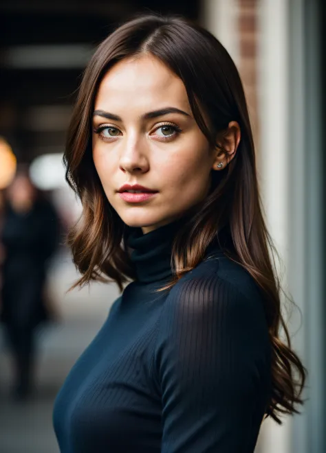 A stunning intricate full color portrait of (sks woman:1), wearing a black turtleneck, epic character composition, by ilya kuvsh...