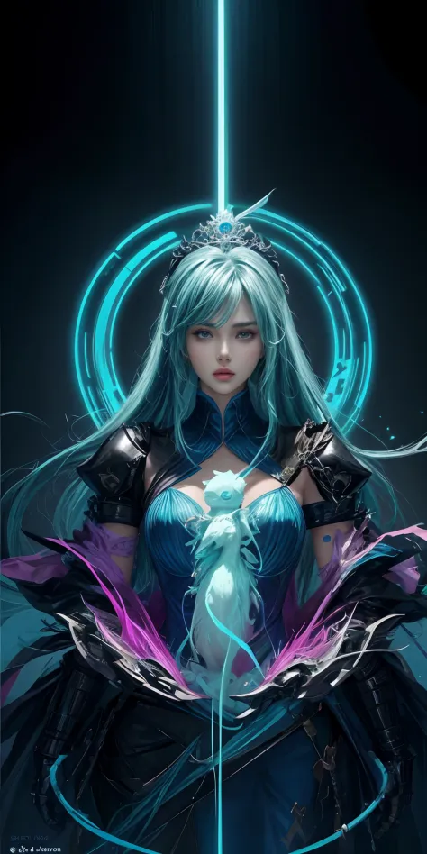 Un primer plano de una persona con una diadema puesta, estremadamente sensual, enormes senos, arte digital inspirado en Yanjun C...