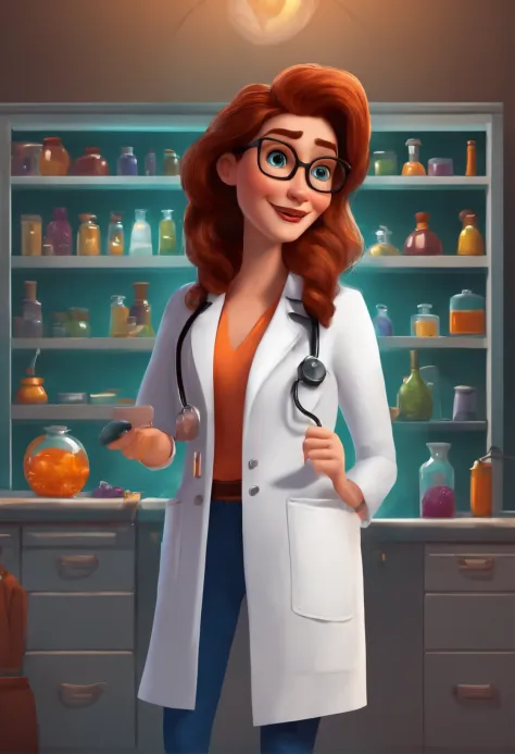 Create A Pixar Style Character Inside A Lab Lab Coat Seaart Ai 1602