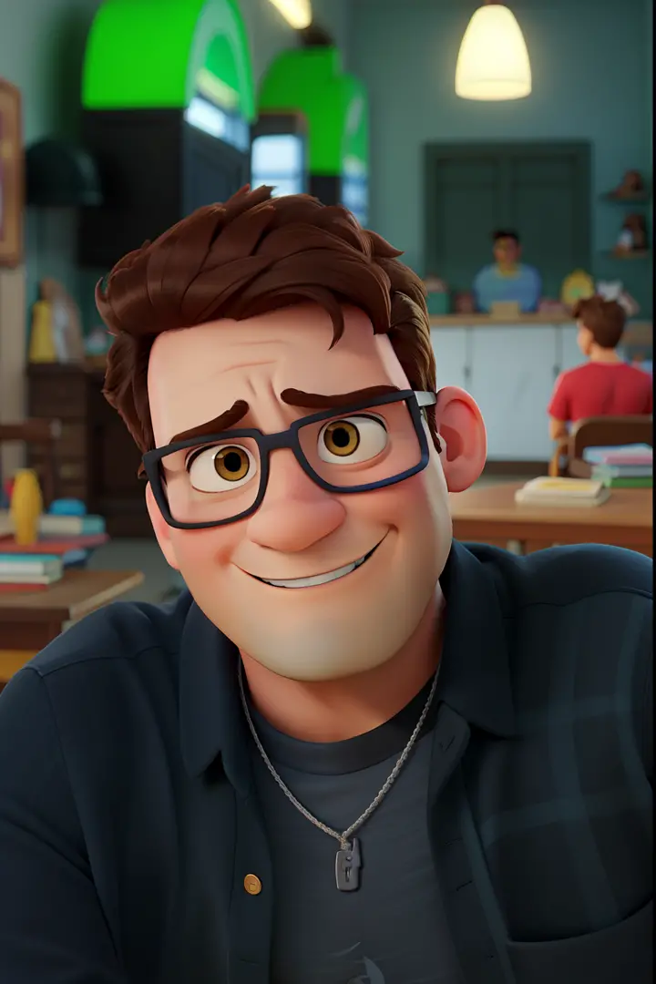 Um homem estilo Disney Pixar, alta qualidade, melhor qualidade