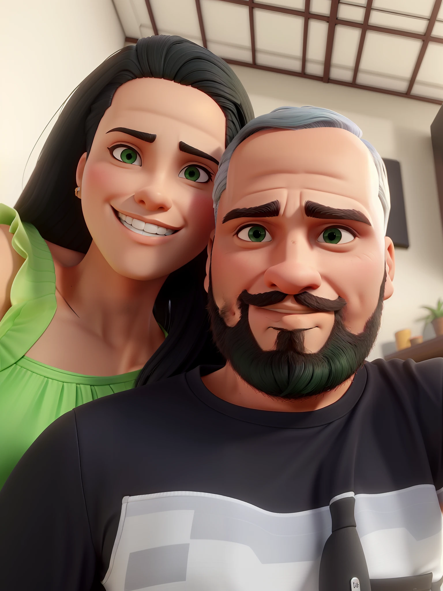 A close up of a man and woman taking a selfie - SeaArt AI