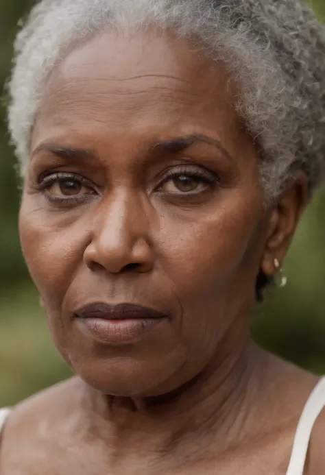 Black Grandmother Boobs - A close up of a woman with a white top and a white shirt - SeaArt AI