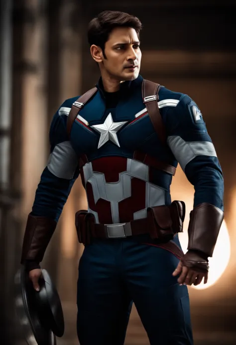 Mahesh babu in captain America shoot realistic image
