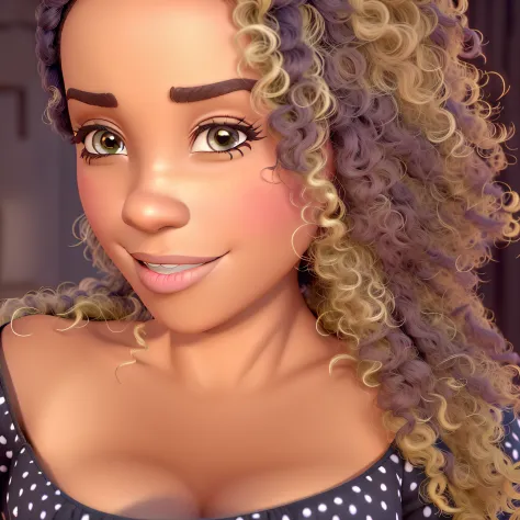 estilo disney pixar mulher negra pele escura melhor qualidade alta qualidade