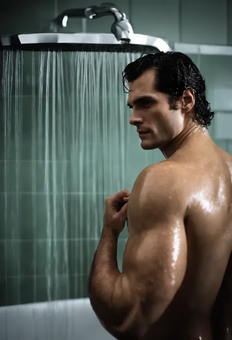 Henry cavill naked showing penis and ass in bathroom - SeaArt AI