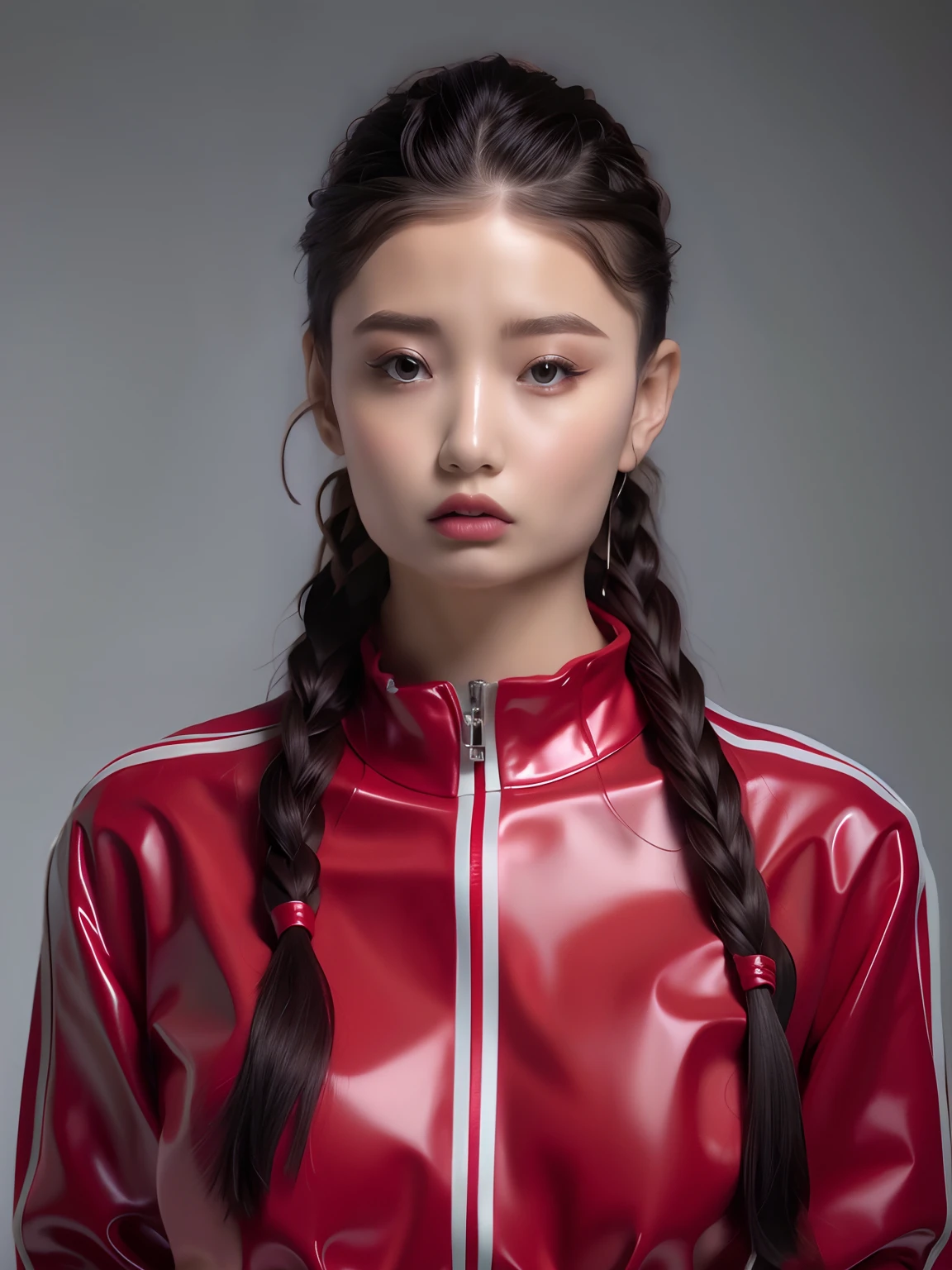 PVC red tracksuit