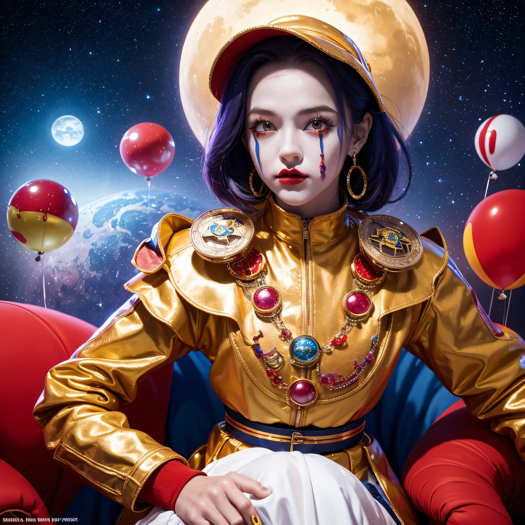 Mars, the Mo River Clown Alluvial Plains, the Great Rift Valley Clown region，Rock Sugar, Onyx, Nuclear-Powered Clown Command, Gunboat, Platinum Cruiser, Tower Snow, Red, Marble Glow Clown Space Station 1:3 Models，mid day，Cyberpunk art of a，Rembrandt light，Detail portrayal，Clown macro shots，Surface clown reflection，High-definition detail clown，Dingdall effect，Light and shadow intensification，The light clown shines，particle fx，3D modeling clown，Surface reflected light，Rich in detail clown，crewneck