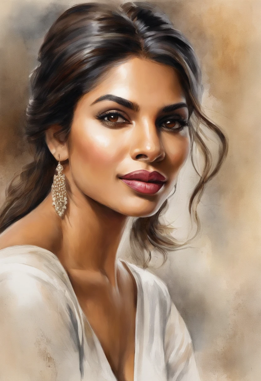 Indian actress Priyanka chopra as Photoreal of Pailiu exotic supermodels with full detailed eyes, white shirt in Harvard Library, long wavy hair:1.2, slender body. Exotic Super model in her 25's with full eyes, perfect face, brown detailed hair, with detailed face and detailed body, detailed skin, pores, cinematic, Octane rendering, Japanese pop