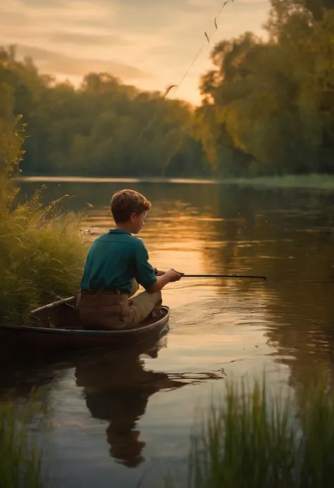 A film inspired by Disney Pixar (White boy fishing in the river, There is a fish on the rod
