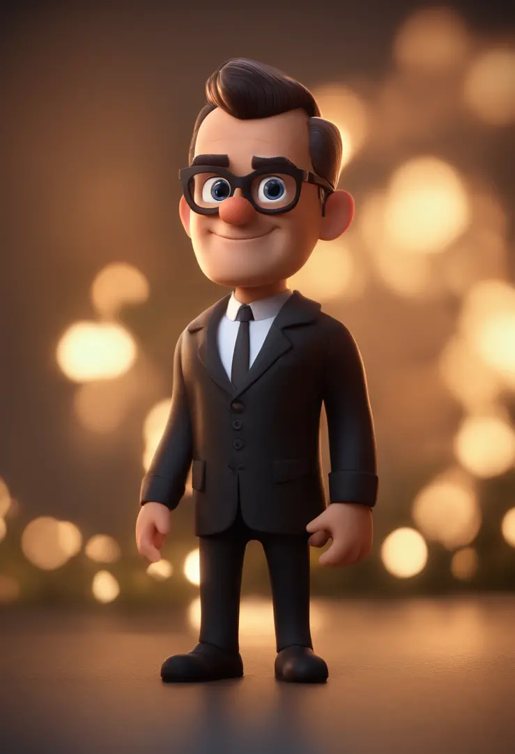 Cartoon character of a man wearing black glasses and no shirt , um personagem animado, Caractere estilizado, animation style rendering, 3D estilizado, Arnold Maya render, 3 d render stylized, toon render keyshot, Personagem 3D, Personagem 3D, 3d rendering ...