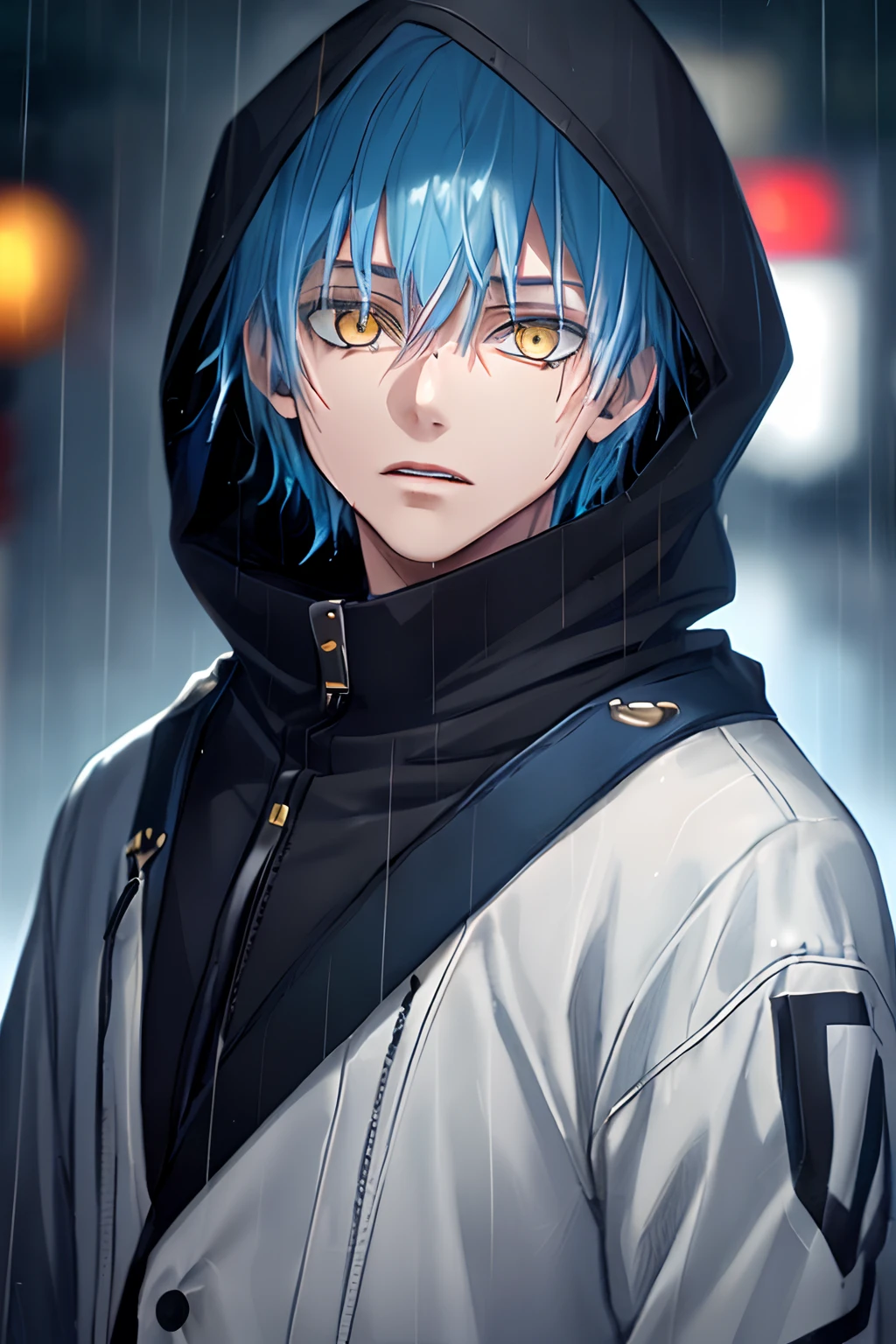 Anime boy in hood best sale