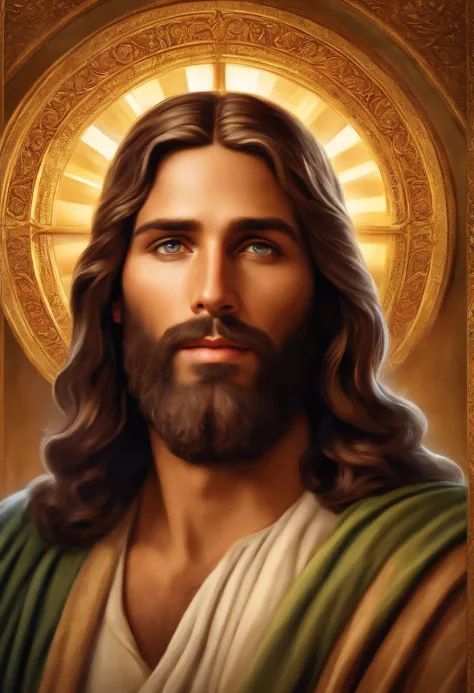 Draw an image of a man bearing a resemblance to Jesus Christ, dressed in clothing reminiscent of the past, holding a Bible in his hands, with an expression of serenity and wisdom on his face. He is illuminated by a gentle, divine light emanating from above...