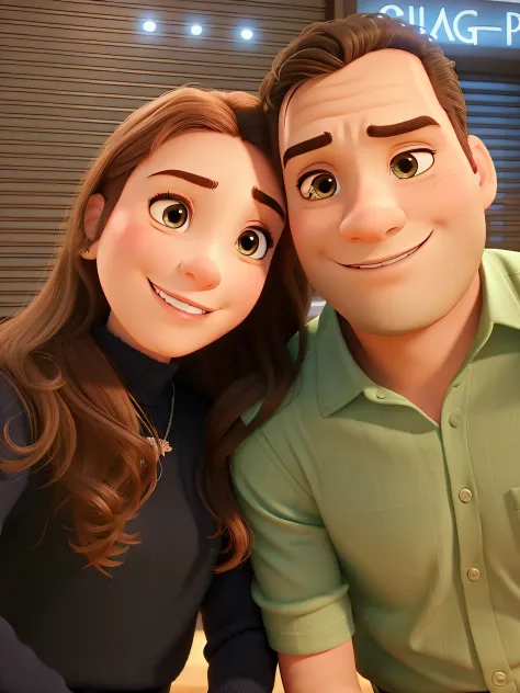 romantic couple, igual aos filmes Disney Pixar com a Img2Img