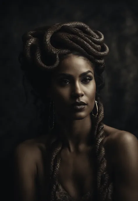 medusa black woman with long dreadlocks white hair - SeaArt Al - Free ...