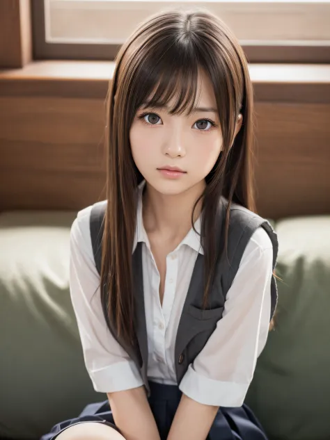 best quality, face focus, soft light, ultra high res, (photorealistic:1.4), RAW photo,
1japanese girl, solo, cute, (pupil, lights in the eyes),  detailed beautiful face, (small chest),(high resolution detail of human skin texture),
(long hair),
sit couch,
...
