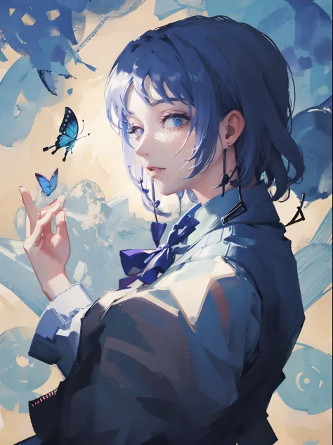 Blue , butterfly