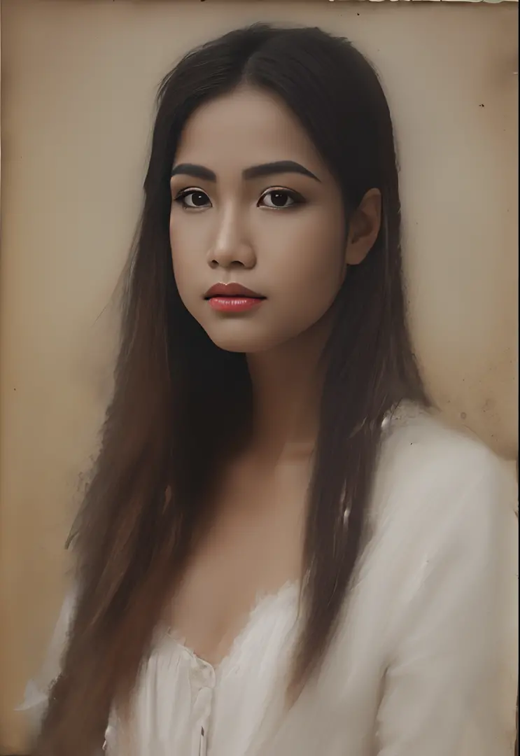 Indonesian face woman,8k,uhd,realistic,White dress