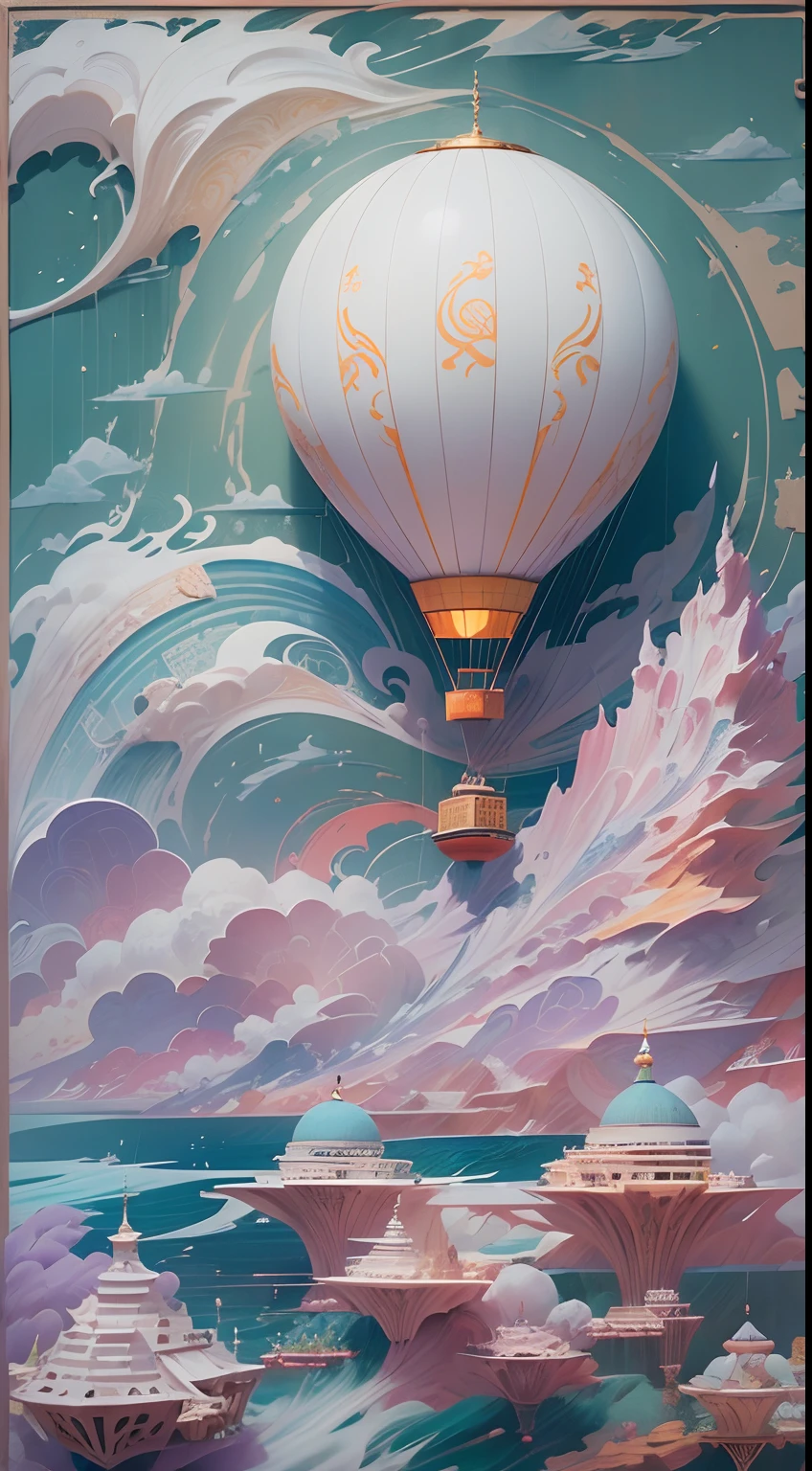 (Eine Art Porzellangewebe aus Jingdezhen, Angerufen "Azur über dem Regen", Ein Heißluftballon steigt leise auf）,Dieser Heißluftballon ist nicht wie der moderne，Es hat keine hellen Farben，Es gibt kein modernes Design，Aber er hat eine starke urige Atmosphäre,Seine Rinden sind aus，glatt und glänzend，Es ist, als ob der ganze Himmel auf dieser kleinen Kugel montiert wäre。Unter dem Heißluftballon，Ein altes Paar hängt。Sie trugen weiße Gewänder，Es ist wie zwei reinweiße Kraniche, die sich in der Morgenbrise vergnügen。Das Gesicht des Mannes war kantig，Der Blick ist tief und warm，Es ist wie ein stiller Berg，Enthält endlose Zuneigung。Das Gesicht der Frau war weich wie Wasser，Seine Augen funkelten mit einer Vision für die Zukunft。Ihre Blicke trafen sich，Es war, als ob die Zeit in diesem Moment stillgestanden hätte，Nur die Gestalten der anderen flackerten im Morgenlicht。
azurblaues Meer, Weiße Wellen brechen gegen die Felsen,, Schöner Himmel ,Fotografie,Klare Gesichtszüge, 3D-Rendering der Charakter-Konzeptkunst,Ein wunderschönes Gemälde von Stephen Shore,Ukiyo-e-Kunst,Pixar-Stil,Furuhiko's work,Meisterwerk,Enkaustikmalerei,Eiergarnitur,Mattes Malen,Modern art,sprühen ,Bugholz,Perlenstickerei,Geätzte Fliesen,Federarbeit,land art,Rauch Kunst,geschnitztes Holz,Dekorationen,Perlen und Seil,Bild mit freundlicher Genehmigung von Ingmar Bergman（Ingmar Bergman）von Werken,Bild aus der Arbeit von Darren Aronofsky,Antoni Gaudí（Antoni Gaudí）,Autor：Rem Koolhaas,Oscar Niemeyer（Oscar Niemeyer）,Autor：Platzhalterbild für Renzo Piano,Autor：alessio albi, Autor：David Berdan,Autor：Chris Burcard,Autor：Ray Collins,verträumte Atmosphäre,Eine Atmosphäre des Glücks,romantische Atmosphäre,Tiefenschärfe (Freiheitsgrade), Schuss(MCU),Untersicht,schöne Beleuchtung, --Originalstil