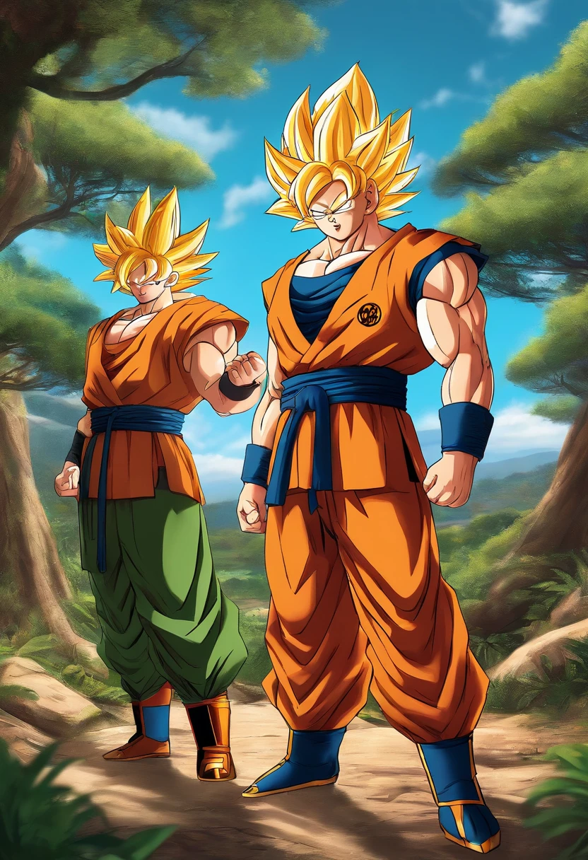 Goku and vegeta by the - dragon - SeaArt AI