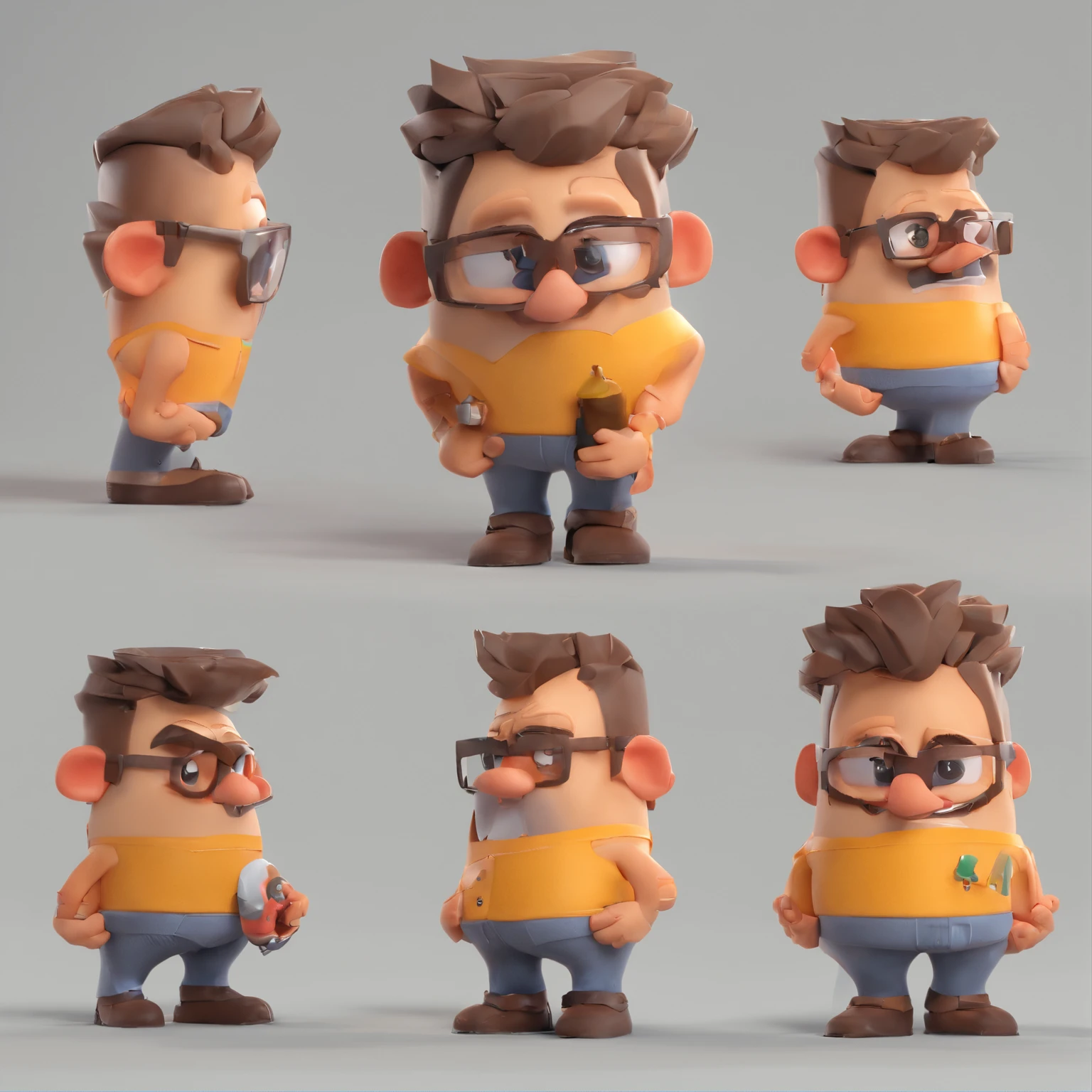 A close up of a bunch of different poses of a man - SeaArt AI