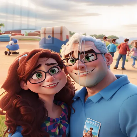 romantic couple, igual aos filmes Disney Pixar