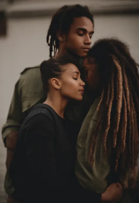 A woman with dreadlocks hugging another woman with dreadlocks - SeaArt AI