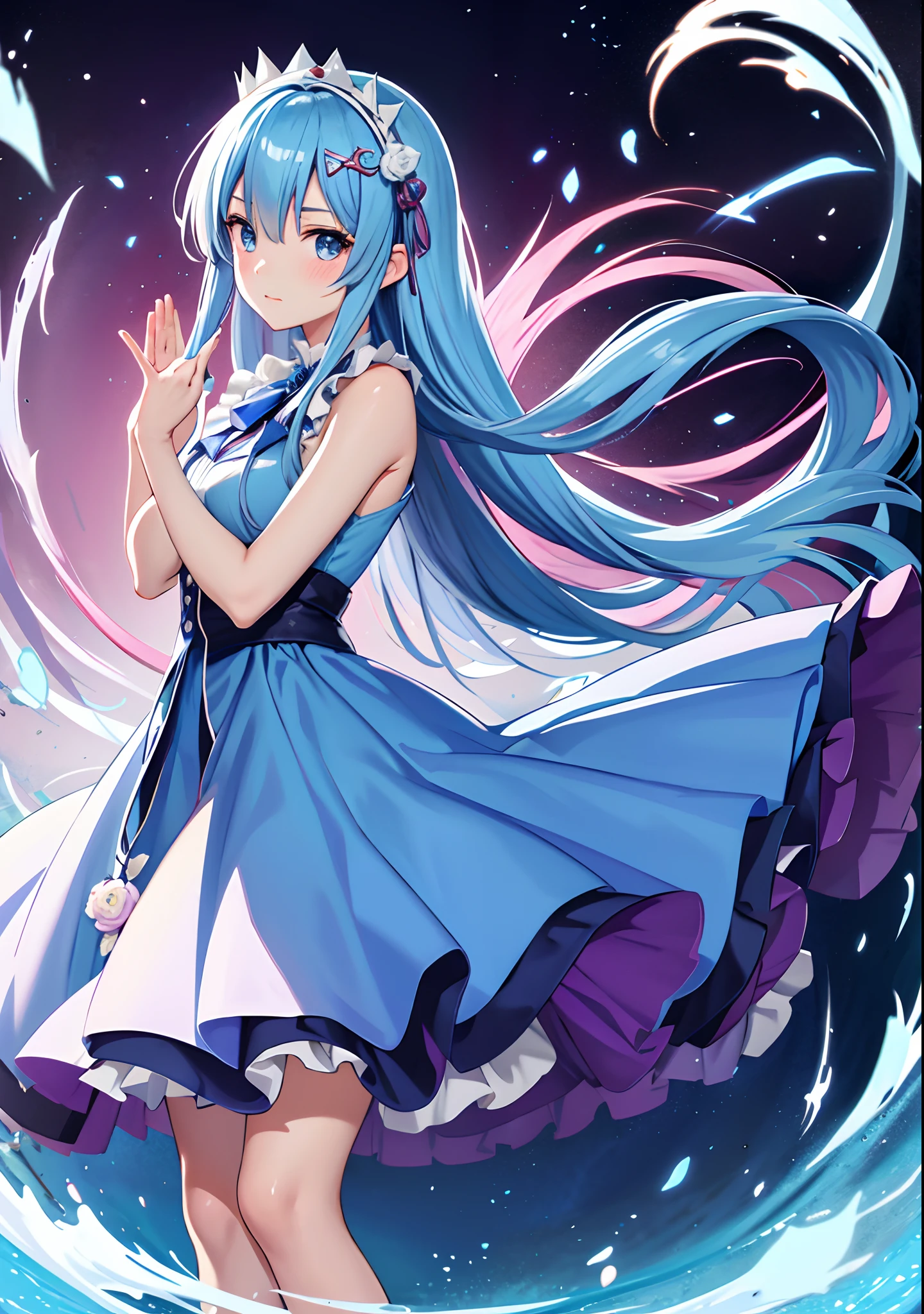 blue anime dresses