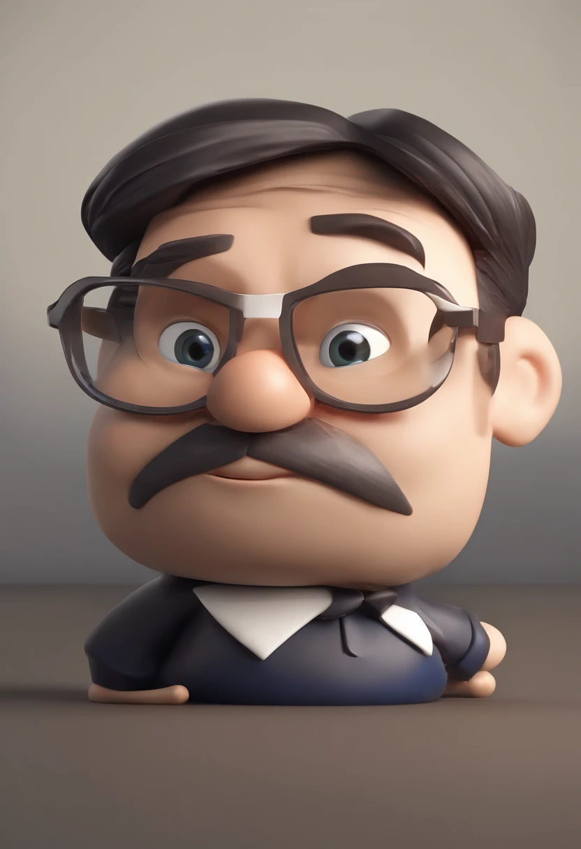 A cartoon character with glasses and a mustache - SeaArt AI