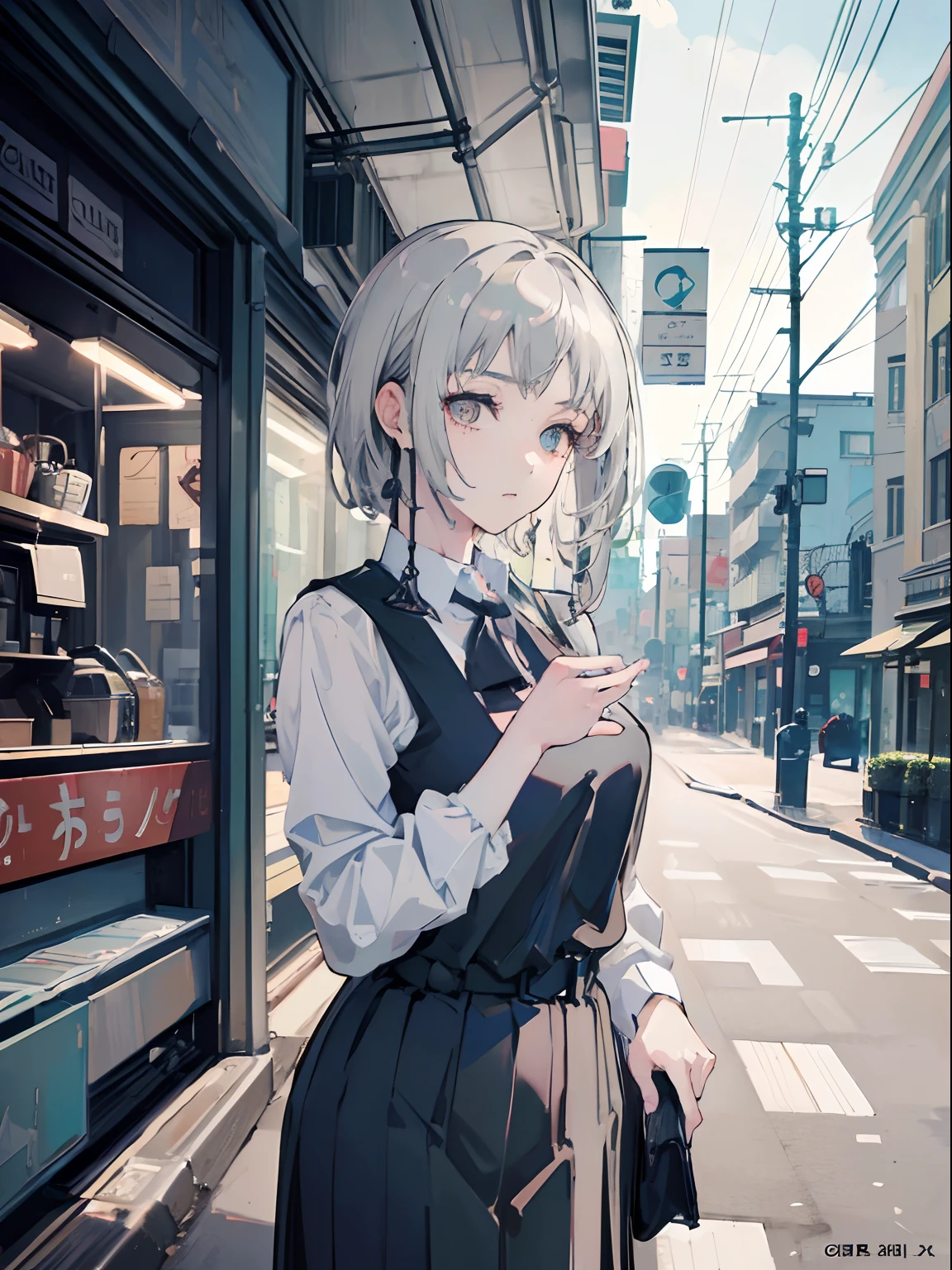 (masterpiece, top quality, best quality,official art, beautiful and aesthetic:1.2),(1girl:1.3), gray hair,