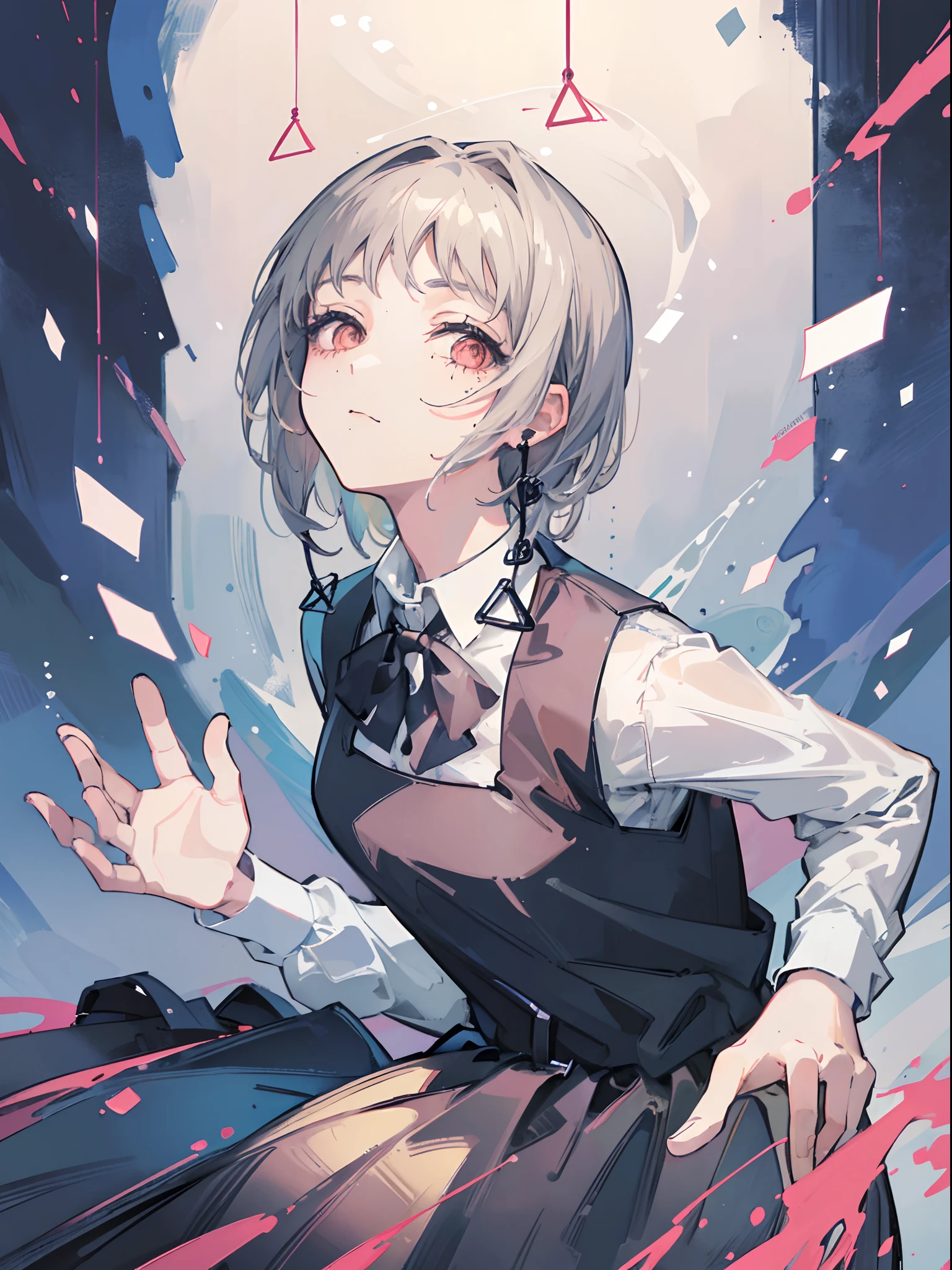 (masterpiece, top quality, best quality,official art, beautiful and aesthetic:1.2),(1girl:1.3), gray hair,