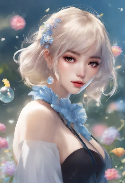(masterpiece), (best quality), (ultra detailed),(disheveled hair),(illustration), (1girl), (Fashionable clothing), standing, Fashion model, looking at viewer, (interview), (simple background),beautiful detailed eyes, delicate beautiful face, Floating,(high...