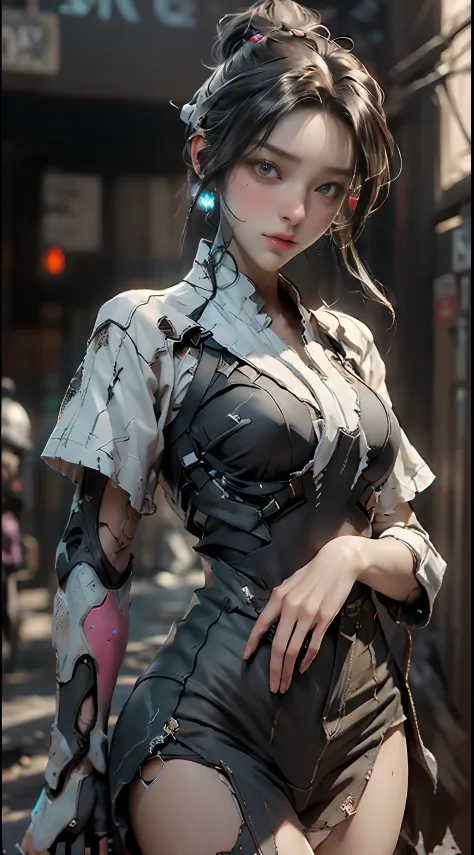 ((top-quality)), ((​masterpiece)), (detaileds:1.4), 。.3D, Beautiful Cyberpunk Woman Image,nffsw(HighDynamicRange),Ray traching,NVIDIA RTX,Hyper-Resolution,Unreal 5,Sub-surface scattering,PBR Texturing,Postprocess,Anisotropy Filtering,depth of fields,Maximu...
