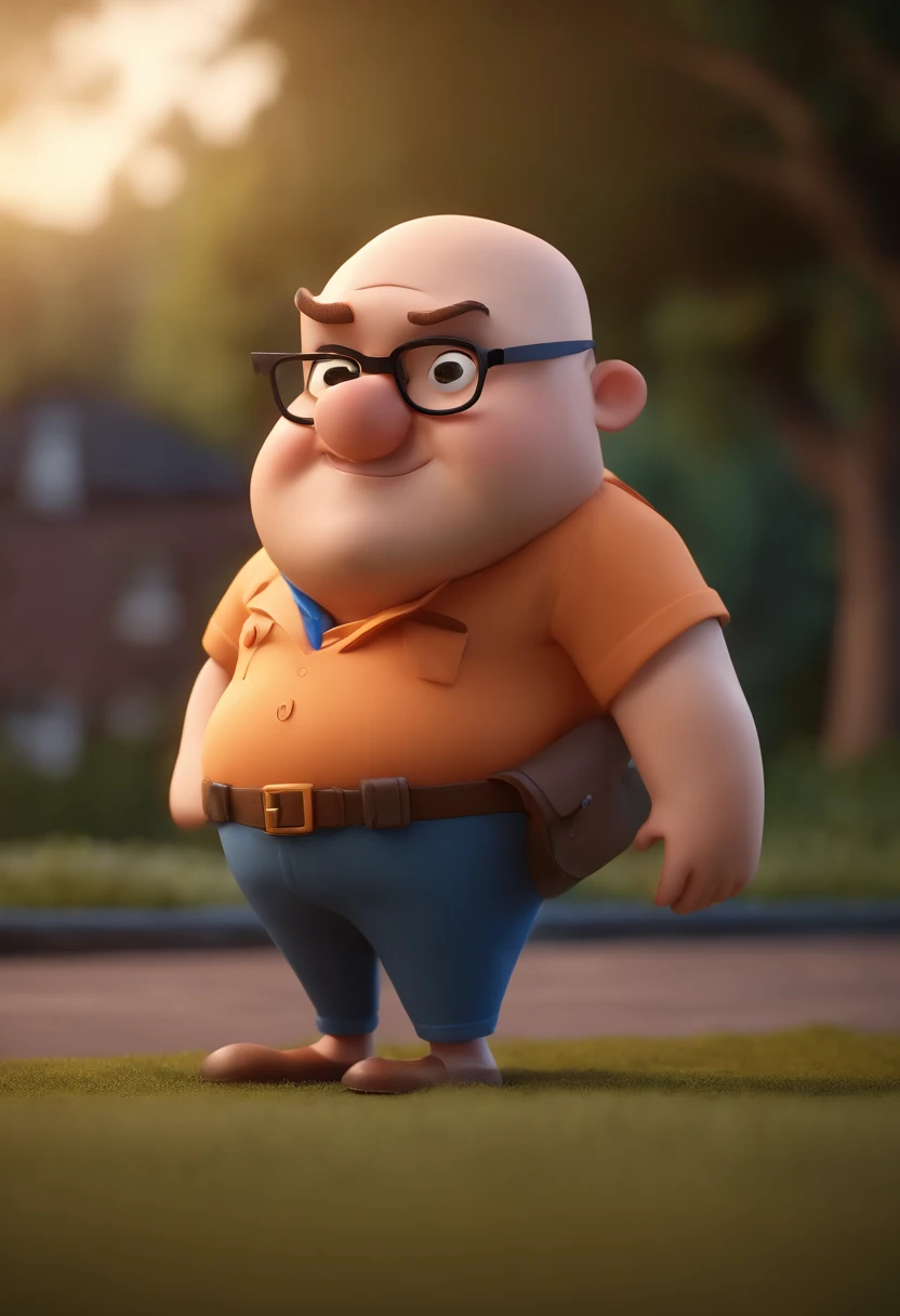 A cartoon character of a man with glasses and a backpack - SeaArt AI