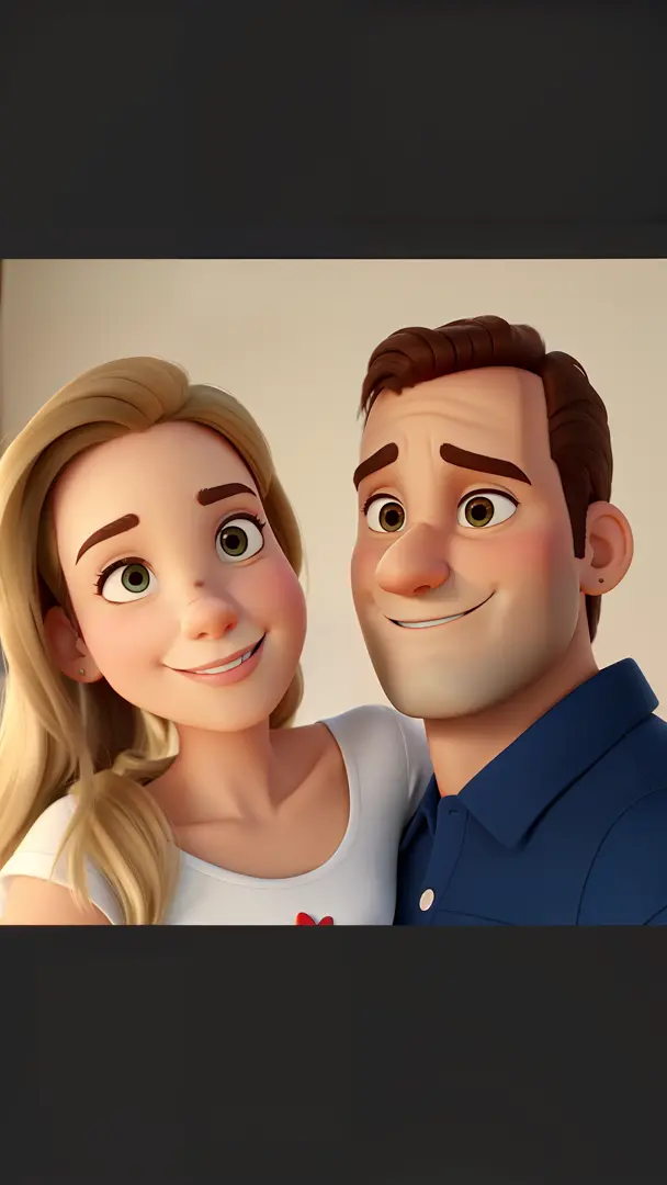 casal homem e mulher no estilo Disney Pixar, alta qualidade, melhor qualidade, afastar a imagem