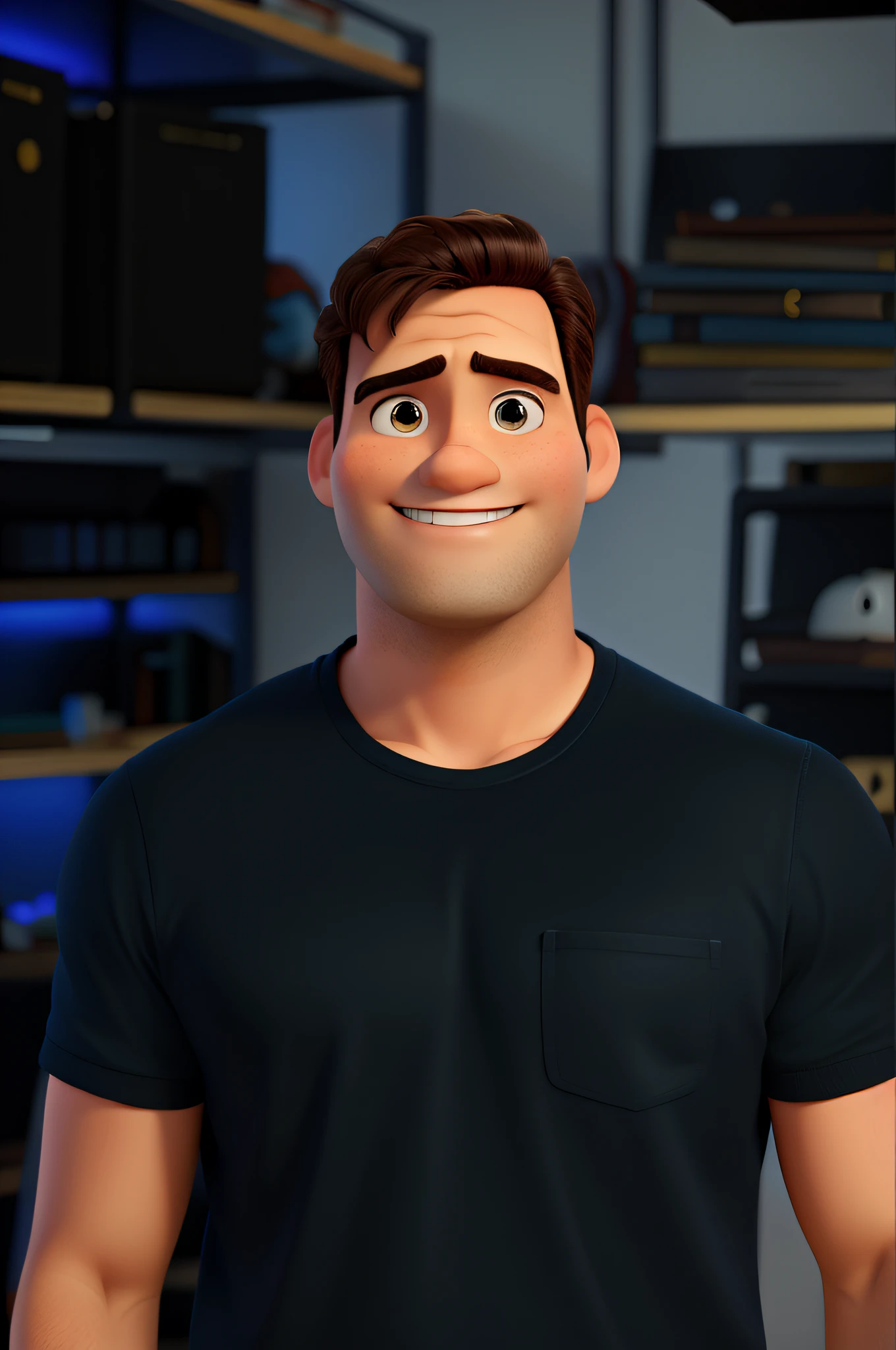 homem no estilo Disney Pixar