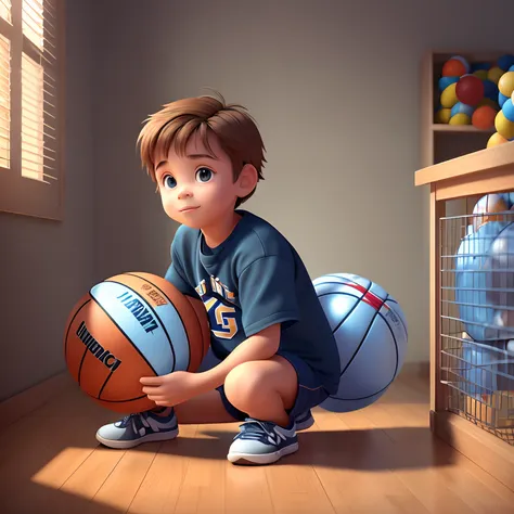 blind boy playing basketball clipart