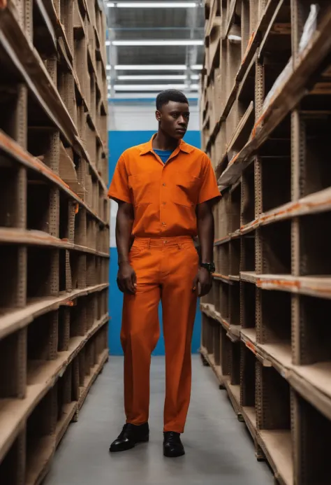 Prisionero Masculino Con Mono Naranja Foto de stock y más banco de imágenes  de Preso - Preso, Naranja - Color, Andar - iStock