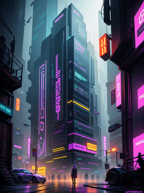 Pixel art, Cyberpunk, intricate, hyperdetailed, concept art, masterpiece, neon lighting, made by Aase Berg