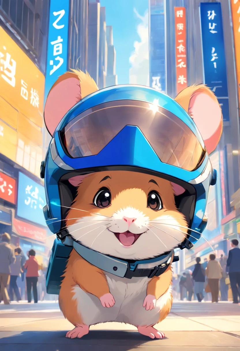 Happy Hamster, KGG with helmet on the head, Trading on the stock ...